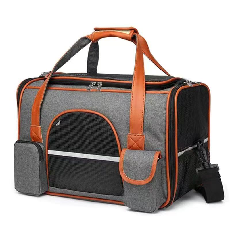 Spring portable large capacity foldable breathable backpack essential carry-on pet bag cat bag