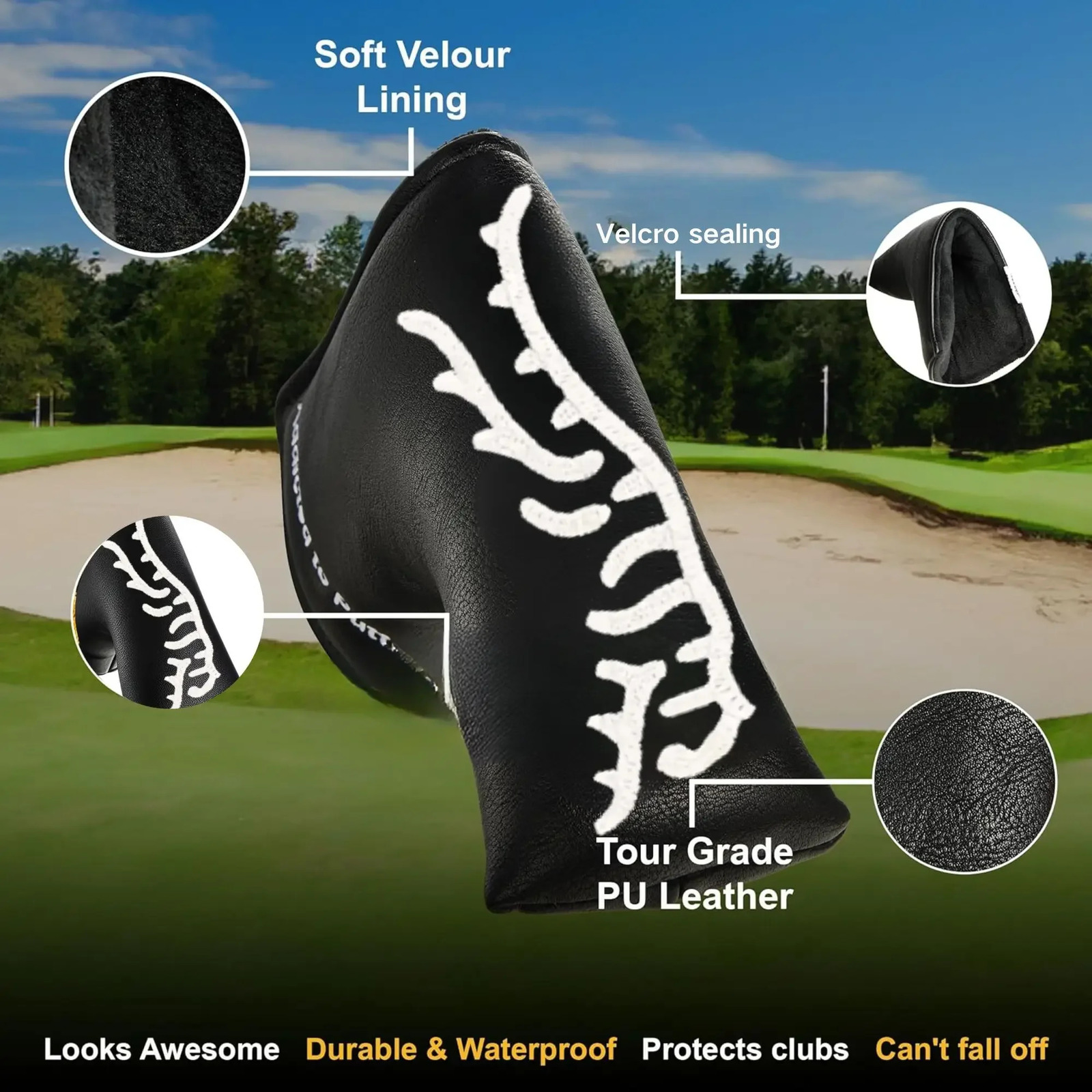 Tiger Pattern Golf Putter Cover Premium Blade Putter Headcover with Soft Lining Great Fathers Day Gift for Golf Lovers 251103