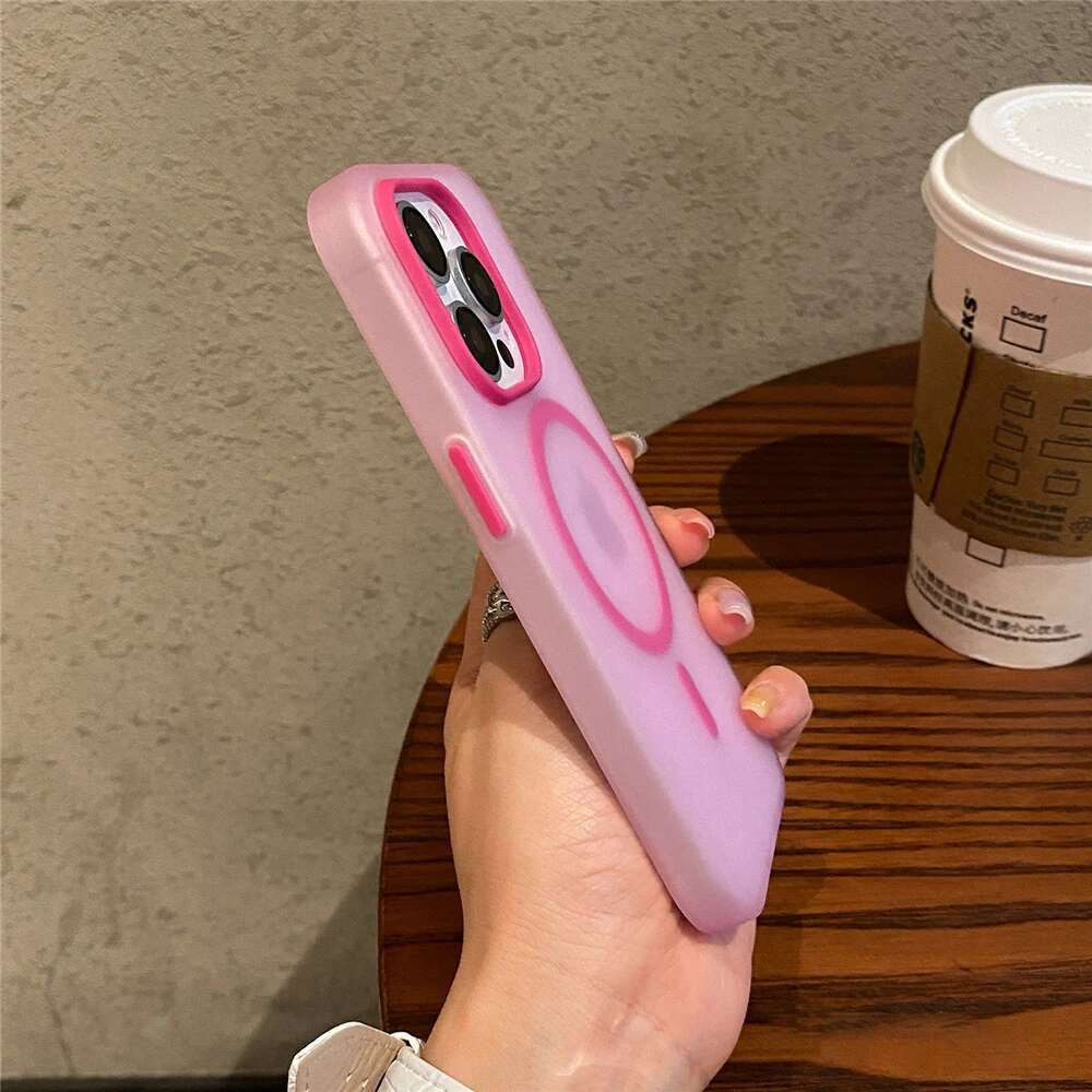 Matte Candy Magnetic Wireless Charge Transparent Case iPhone 16 15 Pro Max 14 Plus 13 12 For Magsafe Shockproof Hard Cover