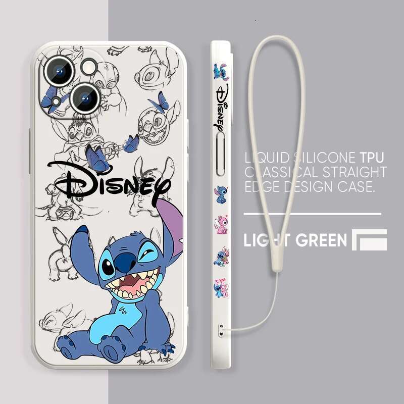 Super Cute Phone Case For Apple iPhone 15 14 13 12 11 Pro Max Plus 8 7 SE Liquid Left Rope Soft Cover