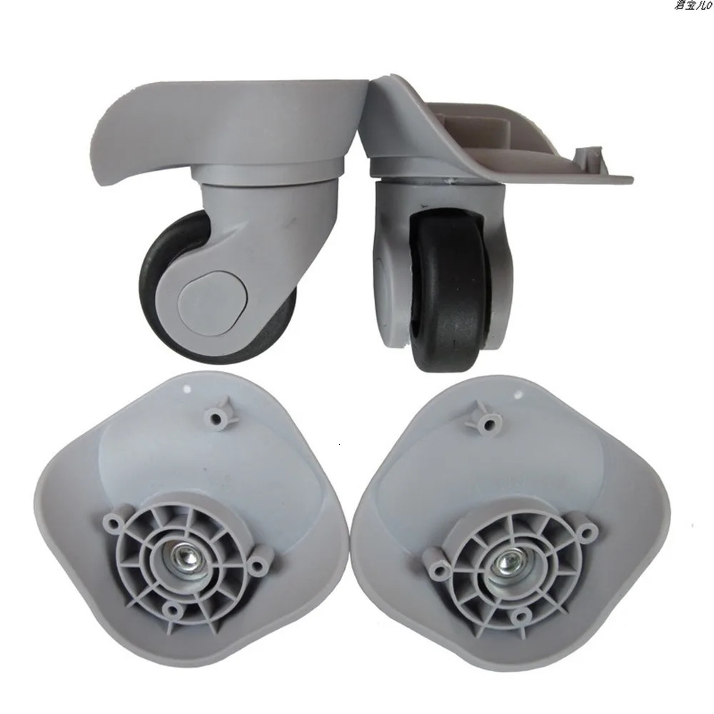 1 Pair Replacement Luggage Wheels For Suitcases Silent Luggage Spinner Caster A08 Rubber Wheels High Quality Trolley Accessories 251031