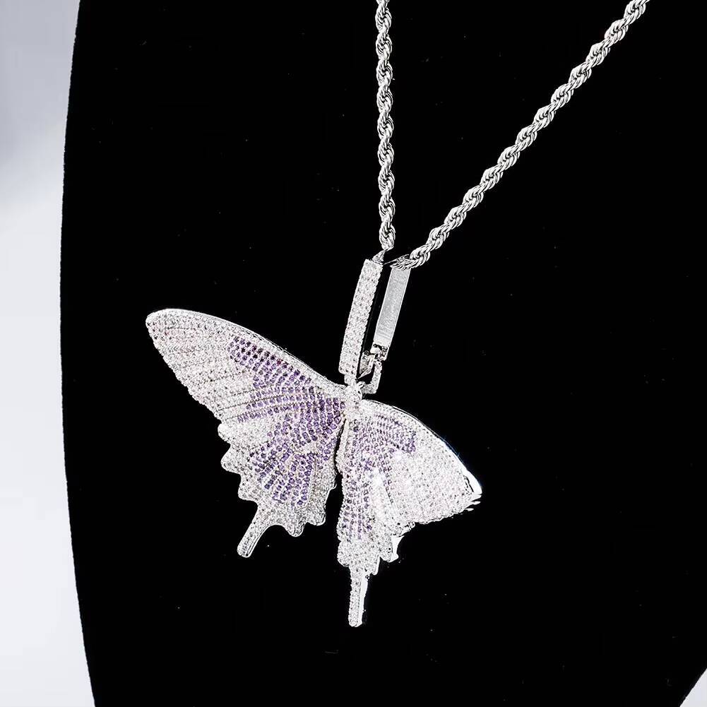 Custom Bling Diamond CZ Hip Hop Rock Rapper Gold Plated Jewelry Cross Charm Necklace Mens Women Iced Out Letter Number Pendant