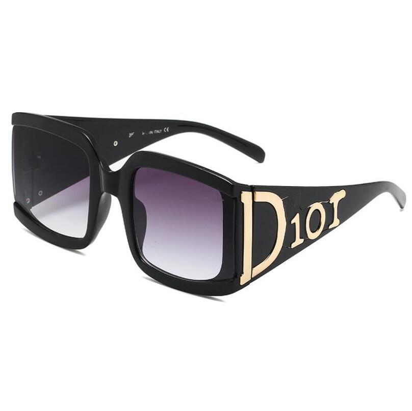 Hot Designer Sunglasses For Women and Man Fashion Model Special UV 400 Protection Letter Big Leg Double Beam Frame Outdoor Brands Design Alloy Diamond Sunglasses