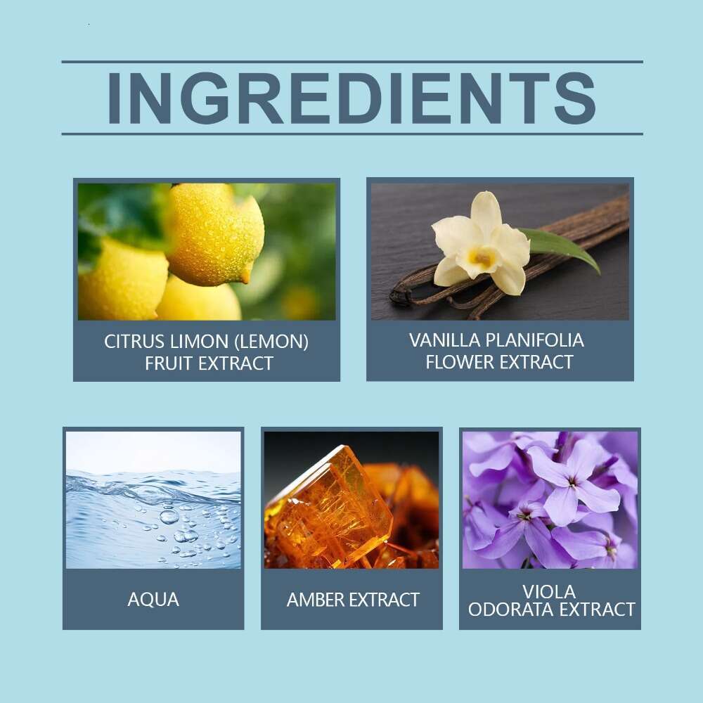 Rocklis Natural Fresh Amberwood Long-lasting - Alcohol-free Suitable for Light Beige Skin Tone, Daily Wear, Date Night, Amber Fragrance Elegant Scent,