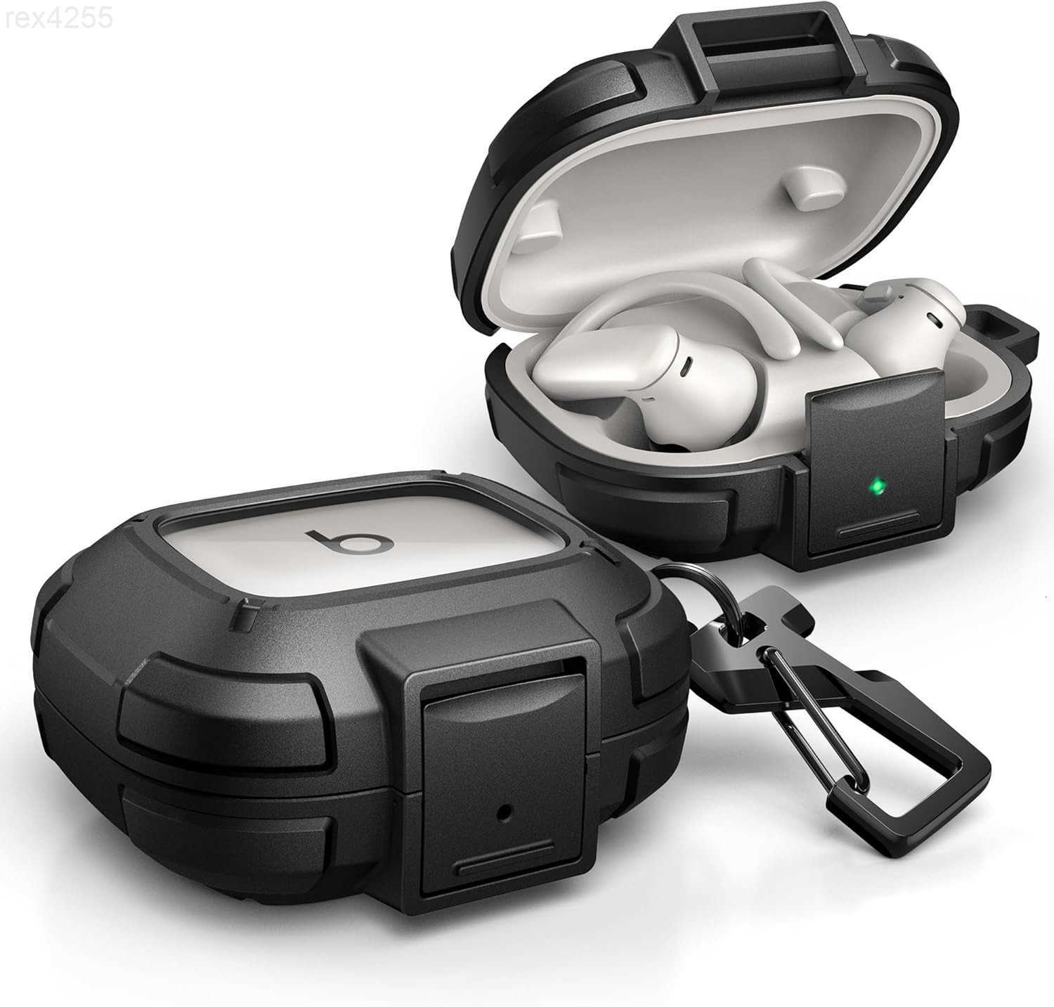 for Beats Powerbeats Pro 2 Case with DropProofL ockS hockproofR uggedB umperC asesP rotectiveC overw ithC arabinerK eyringC leanerK itf orP owerbeatsP