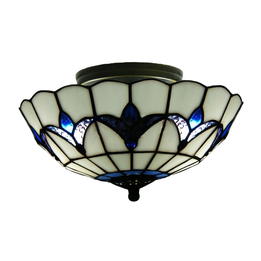 Modern and Vintage Inspired 25/30/40/50/60 cm LED Ceiling Light - Tiffany Style Flush Mount for Bedroom and Lounge Decoration