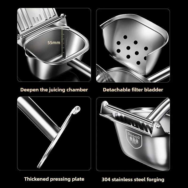 Portable Manual Juicer Detachable Lemon Squeezer for Summer Fruits Vegetables Camping Juice Maker C251105