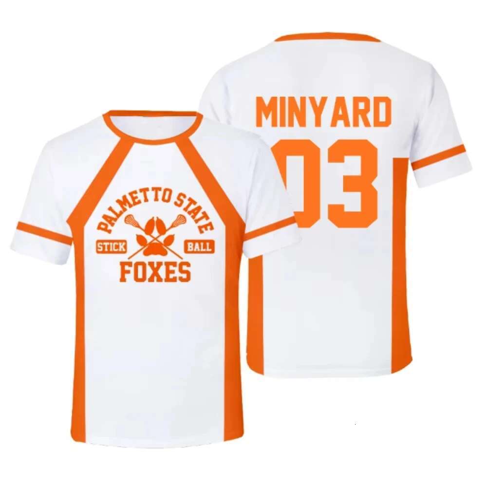 New The Foxhole Court Palmetto State Foxes Lacrosse Jersey Cosplay WILDS MINYARD 3D Printing T-shirt Men/Women Clothes Kids Tees