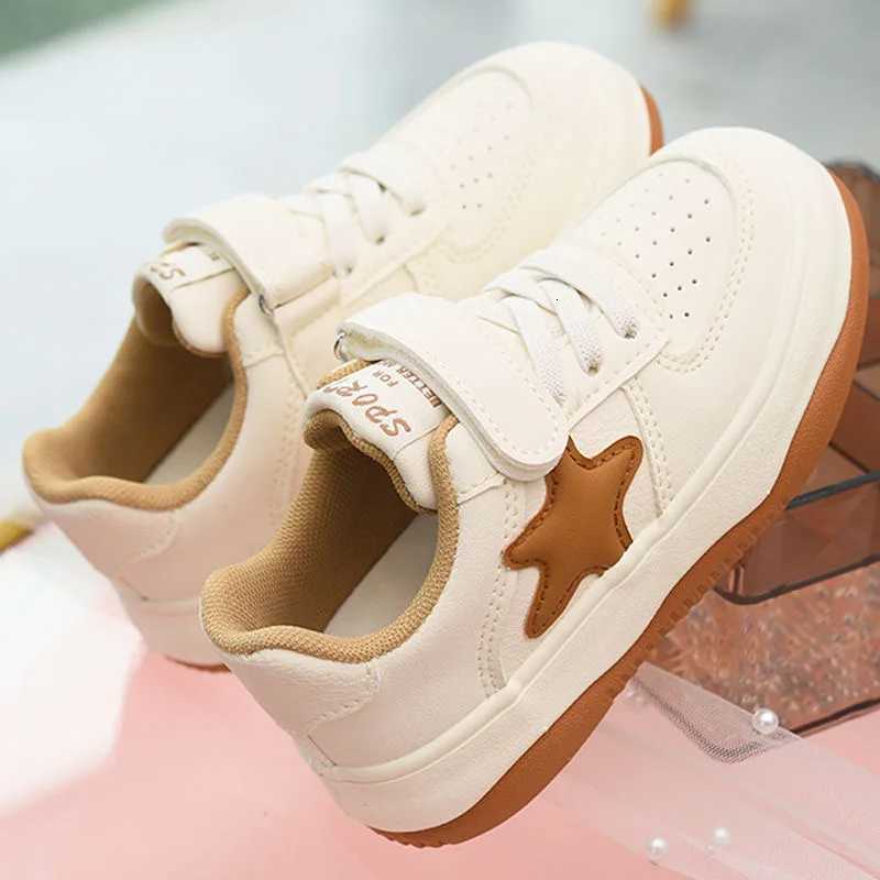 Childrens Sneakers Versatile Casual Shoes 2025 Spring Fall New Soft-Soled Kidsrens Shoes Breathable Boys White Shoes Girls FlatsT251105