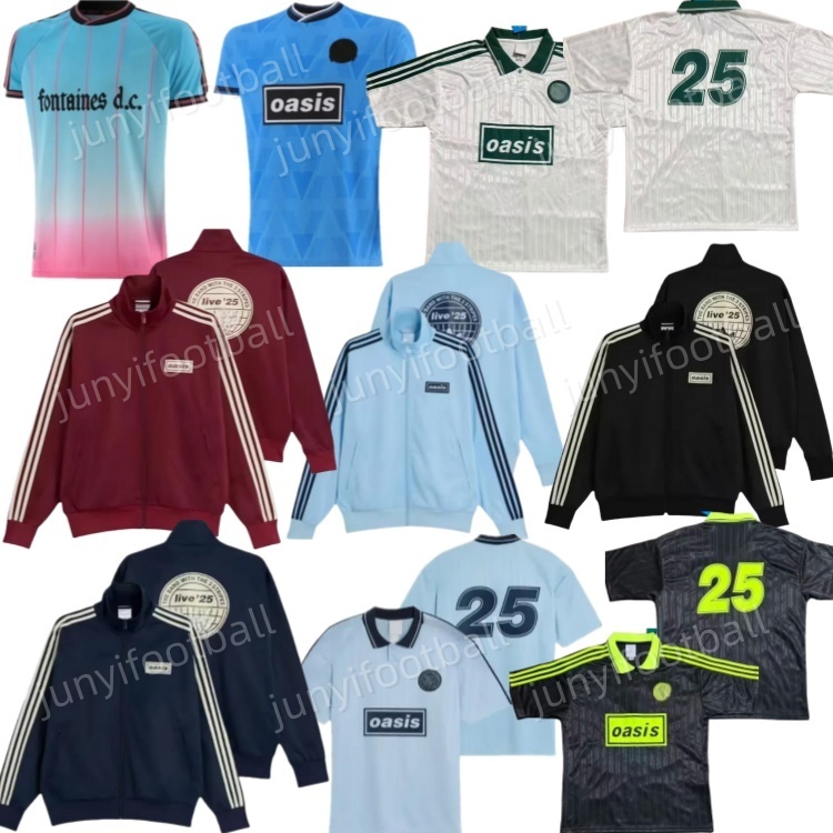 2025 Oasis Tour Jacquard Football Jersey Shirts Kit 25 26 Fontaines Dc Home Away Third Bohemians BLACK GUINNESS Soccer Jerseys 135th Anniversary Oasiss Live 666