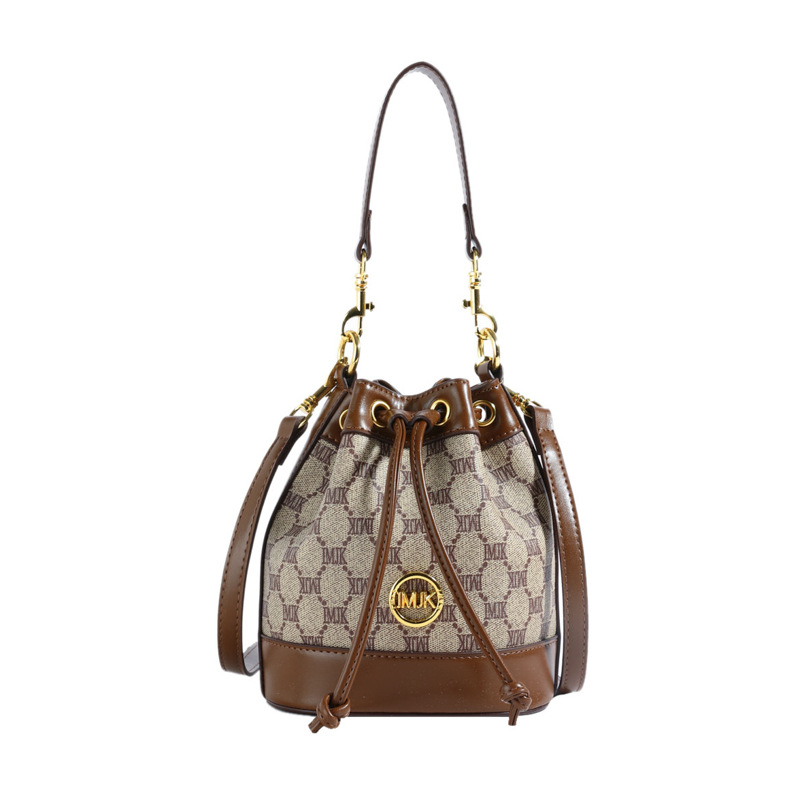 Free shipping bag women's old age bucket bag New women's diagonal bag fashion all-match drawstring hand bag 2025