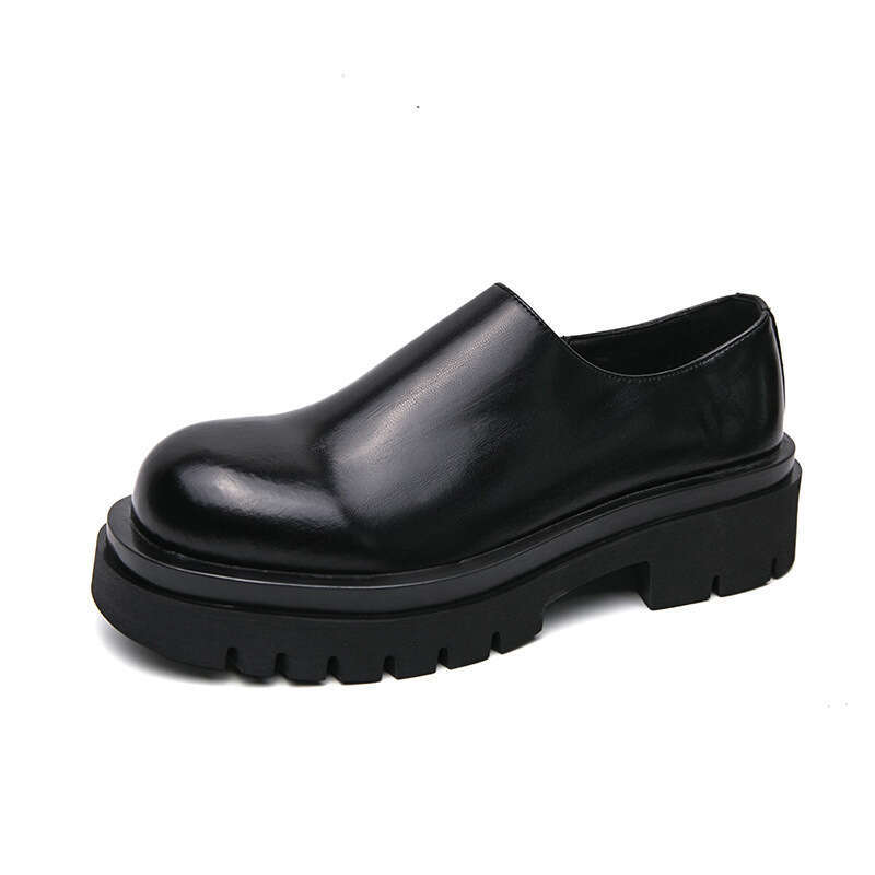 Large men's big toe 2024 Spring and Autumn new item, one foot low top, British style thick soled black Martin shoes