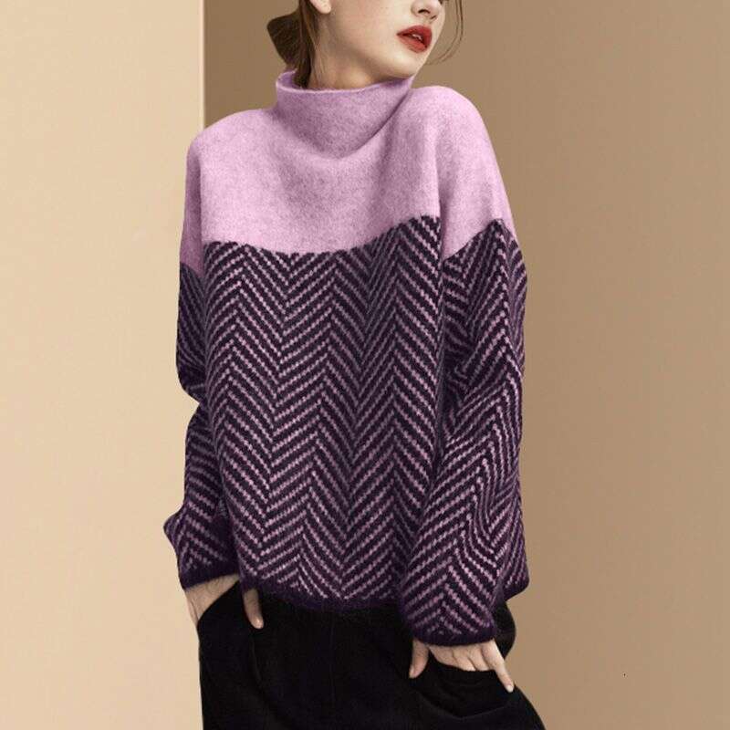 High Neck Base Shirt Women, Loose Inner Top, Spring And Autumn New Korean Style Warm Slimming Sweater For Women B5