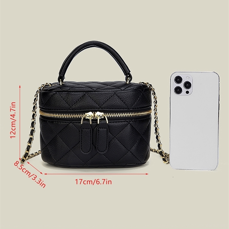 Mini Quilted Chain Diamond Checkered Womens Crossbody Bag Fashion Handbag High Quality PU Small 251030
