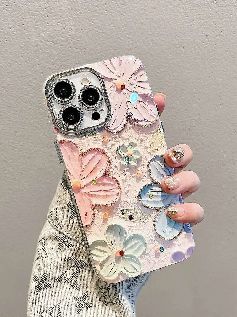wers Glitter Laser Phone Case For iPhone 16 Pro Max 15 14 Plus 13 12 11 Dia Soft Shockproof Lens protection Cover