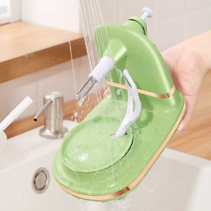 Creative Kitchen Cutter Tool New Handcranked Peeler Stainless Fruit Peeler Slicing Machine Fruit Machine Peeled Kit C251105