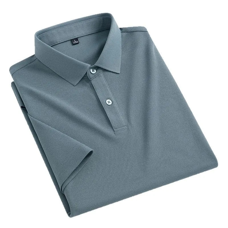 Golf mens polo clothing mens casual shirt hombre ropa spring short sleeved T-shirt trackless business ice silk top 250401