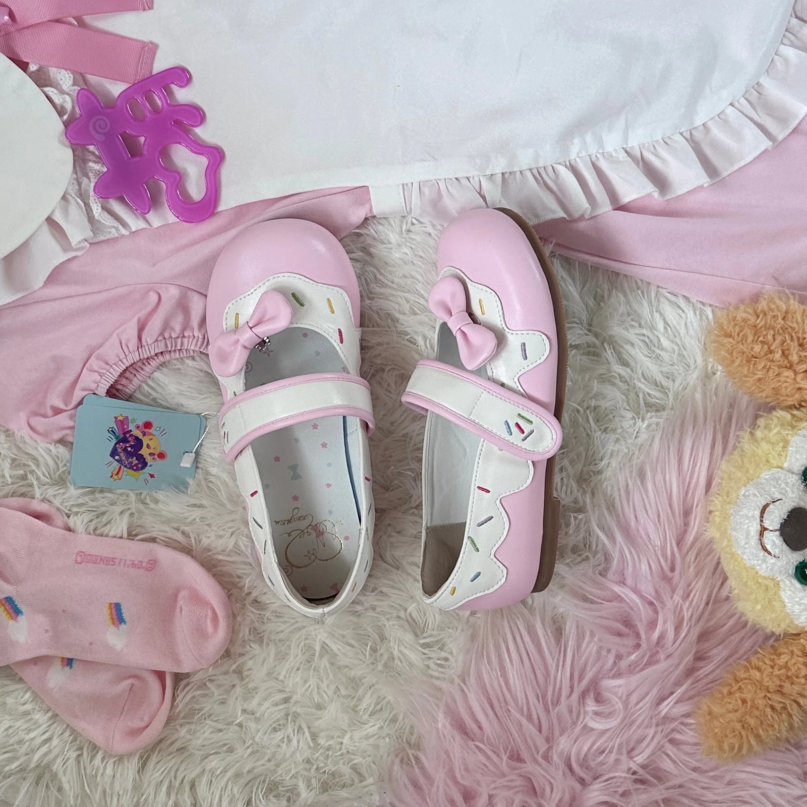 Cute Sweet Flat Shoes Summer Heels Mary Jane Round Head Shoe for Women Casual Chunky Heels Pumps 251103