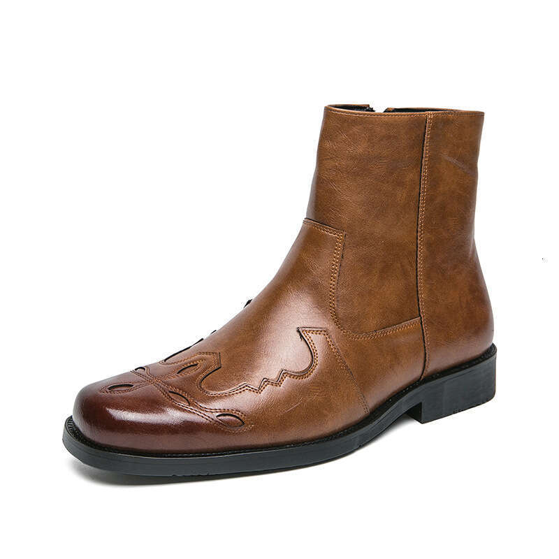 Large Western style cowboy knight sizes 38-46, new short Martin boots, men's boots