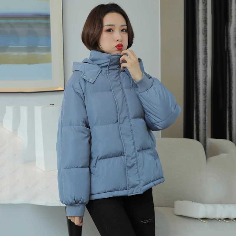 Korean Cotton Clothing Women Overcoat New Winter Jacket Female Fashion Warm Hooded Wide Thick Bread Clothing Ladies Parka CoatT251105