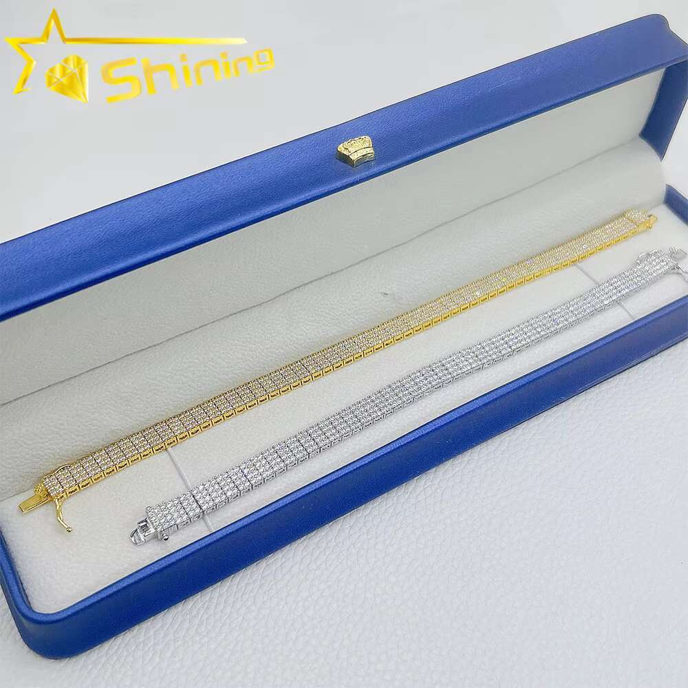 Factory Outlet Pass Diamond Tester GRA Certified Moissanite 925 Sterling Silver Tennis Bracelet