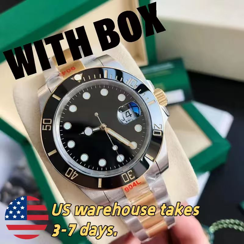 watch mens automatic mechanical ceramics watches 40mm full stainless steel Gliding clasp wristwatches sapphire super luminous