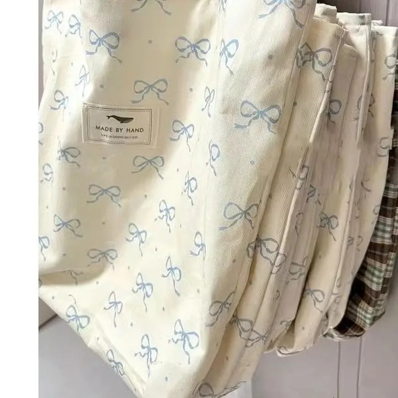 Female Student Korean Version Shoulder Bag Commuting Large Capacity Tote Bag Bow Tie Handbag Shopping Bag 251104