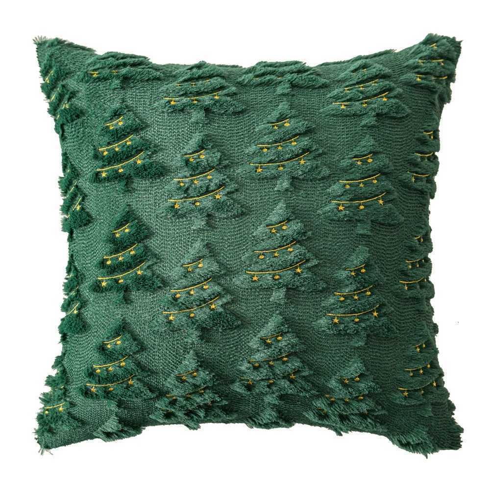 1pc Christmas Decorative Throw Cushion Set - Knitted Christmas Tree/Christmas Santa Pattern for Living Room Sofa Cushion Cover Y251105