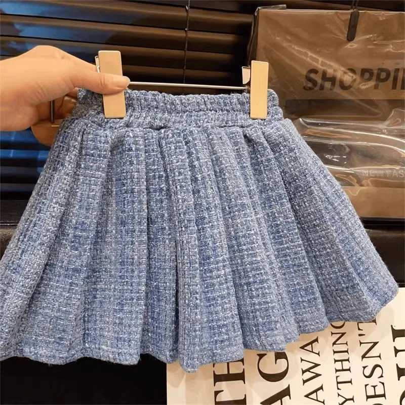 Childrens Clothing Sets Plaid Button Cardigan A-Line Pleated Skirt Sets Kids Clothes Girls Skirt Sets Toddler Girl Clothes Y251105