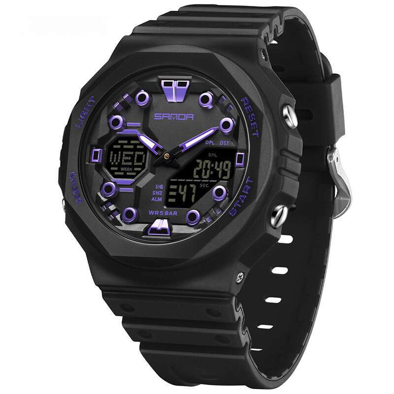 DHwatches Sanda Electronic TikTok Live Multi-Function Alarm Clock Waterproof Cool Junior High School Student Watch