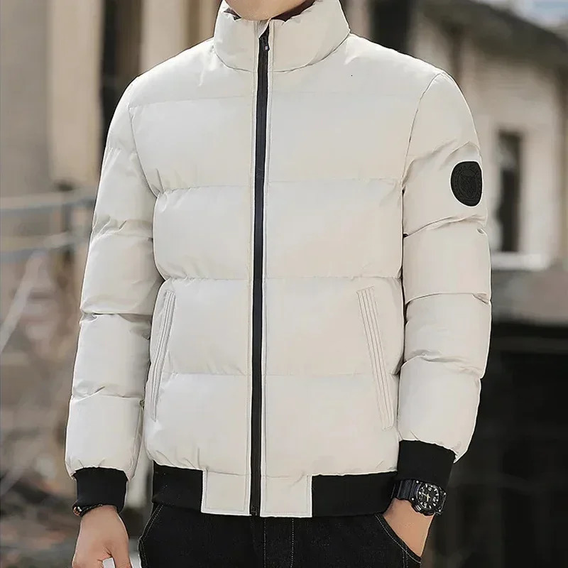 Mens cotton warm jacket 2025 winter fashion trend Short mens Thick and casual trench coa 251030