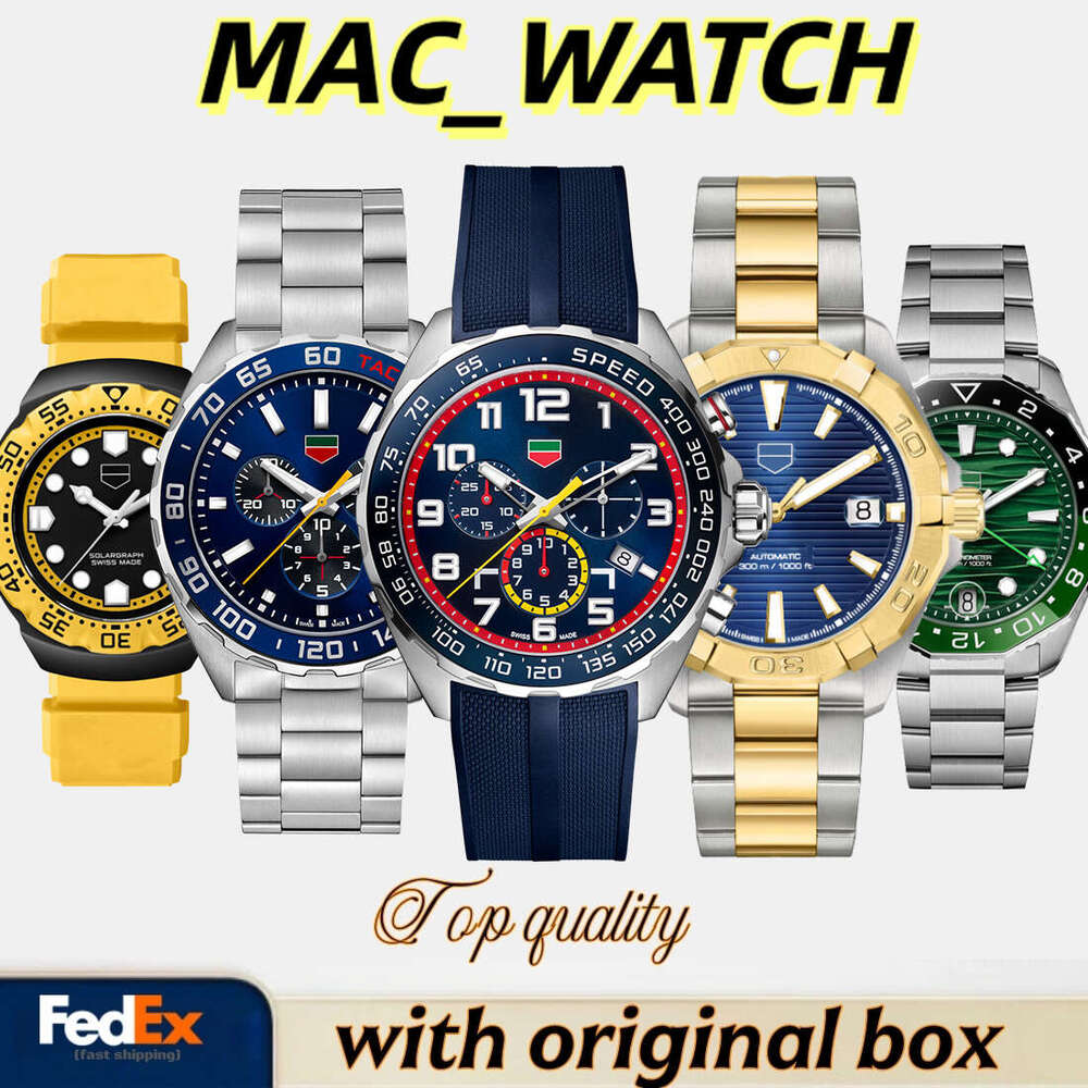 Tagly Heuerers Watch F1 Luxury Designer Watch Men's Watch Luminous Water-resistant Chronograph Men's Quartz Original Box Watch Free Shipping Montre
