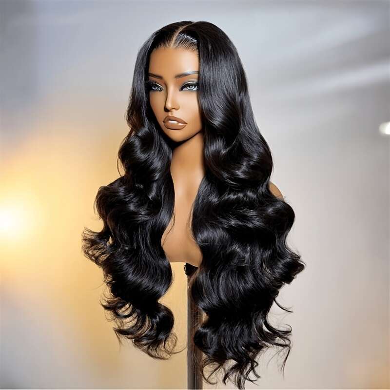Glueless Wave Wig Bye Knots 7X5 Glueless | Cut Lace, Pre-Bleached Body Wave, Lace Front Wig With Invisible Knots, Pre Plucked Hairline, Put On And Go