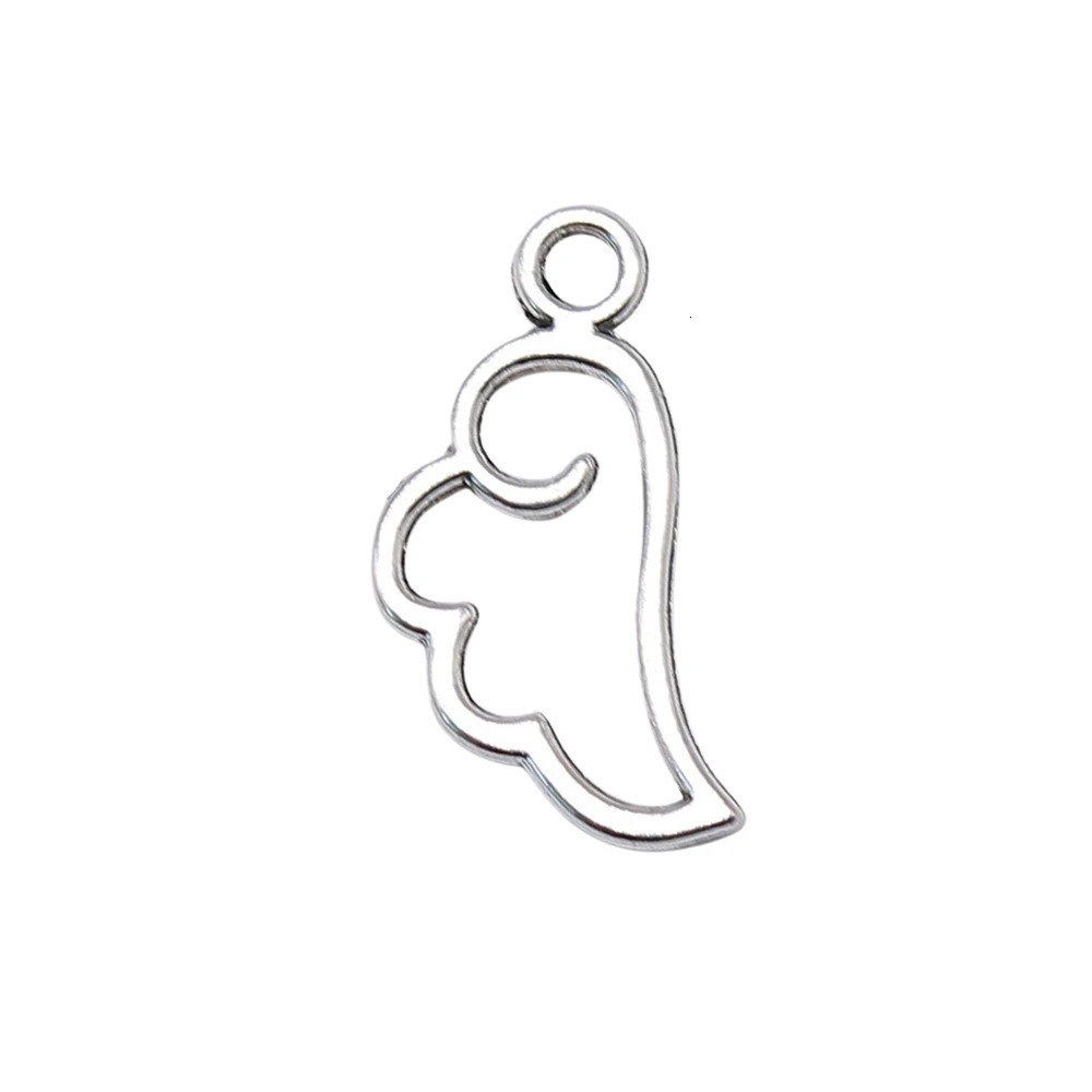 WYSIWYG 40 pieces of 18x9mm 3color cute Little Sky Angel Wing Talisman used for jewelry making bracelet necklace 250325