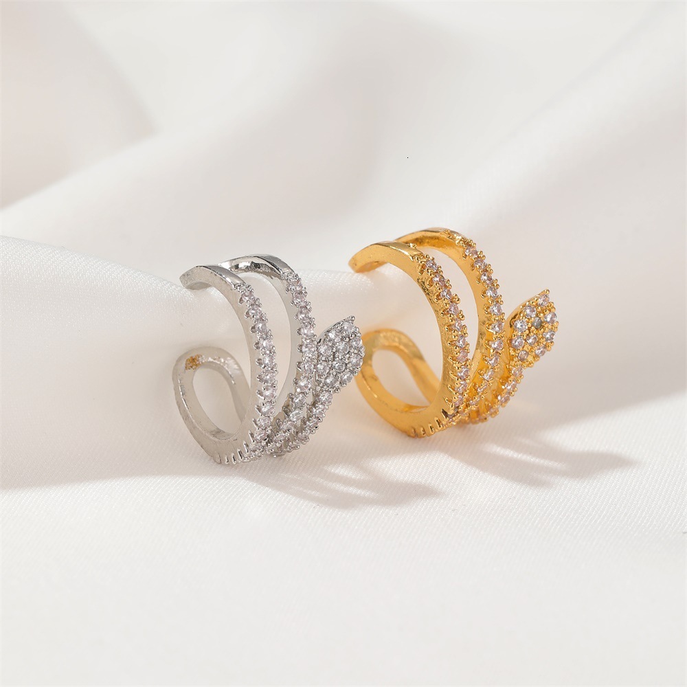Dia-Studded Snake-Shaped Without Holes Ins Fashion Personality Simple C-Type Bone Clip Versatile Ear Jewelry