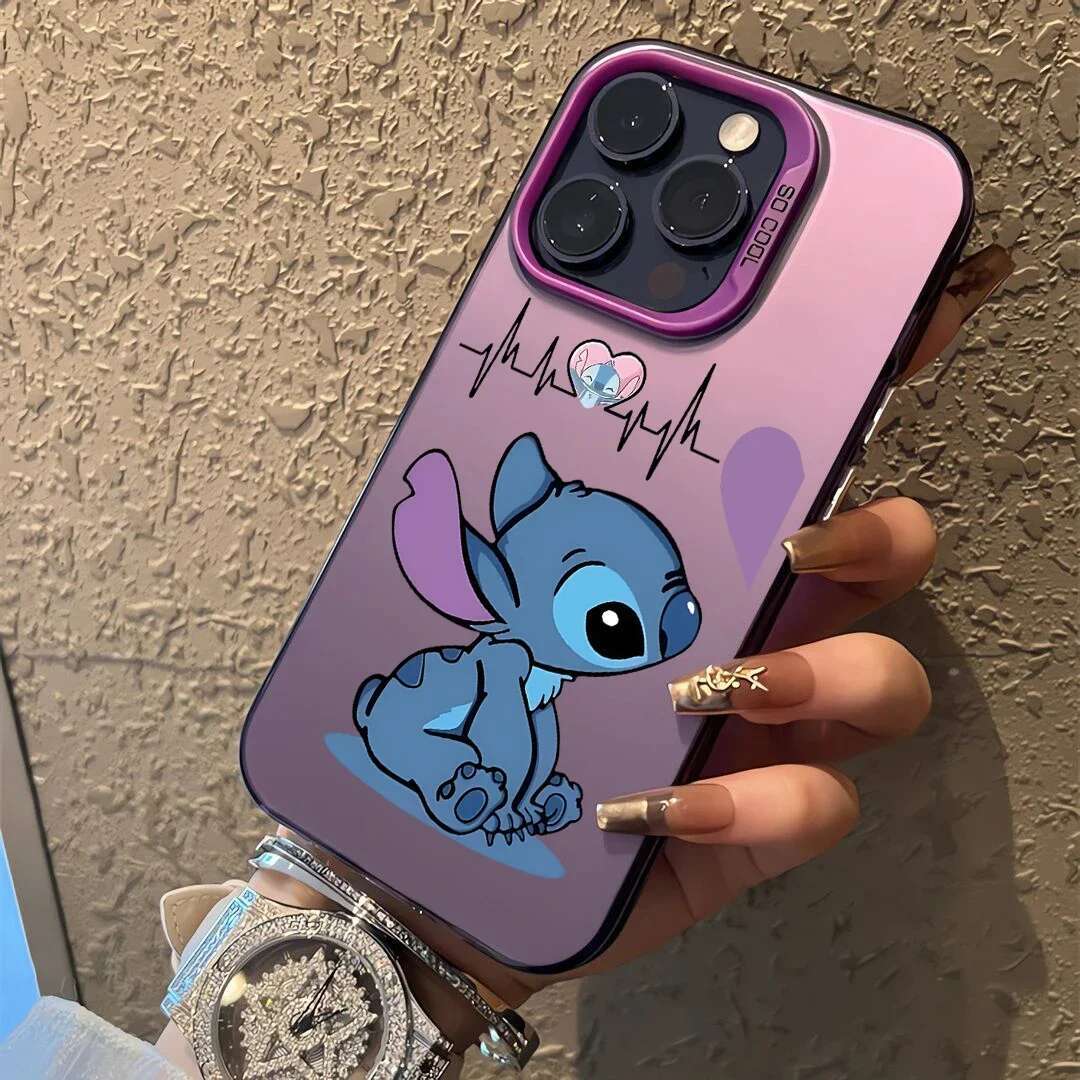 Cute Angel Couple Love Phone Case For iPhone 16 15 14 13 12 11 Pro XR XS Max 7 8 Plus MINI Y2K Cartoon Cover