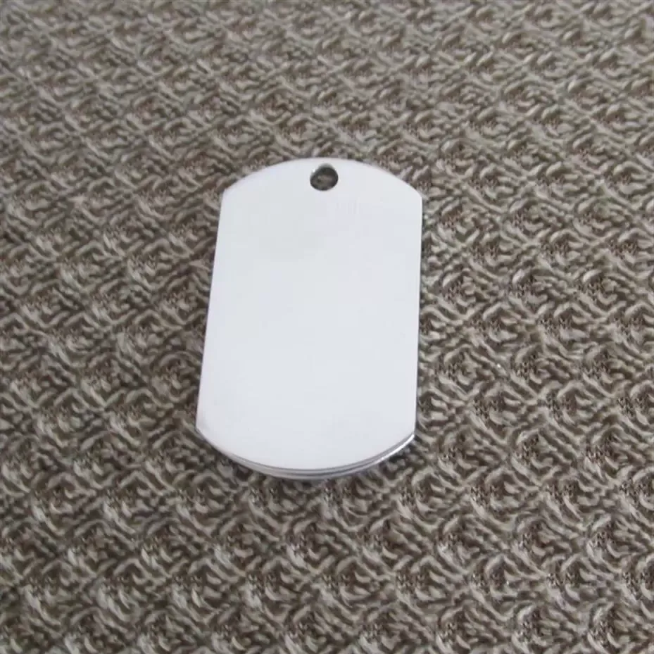 UPS Blank Stainless Steel Military Army Dog Tags Mirror surface laser engravable Fashion Men Pendants Z 4.1-12