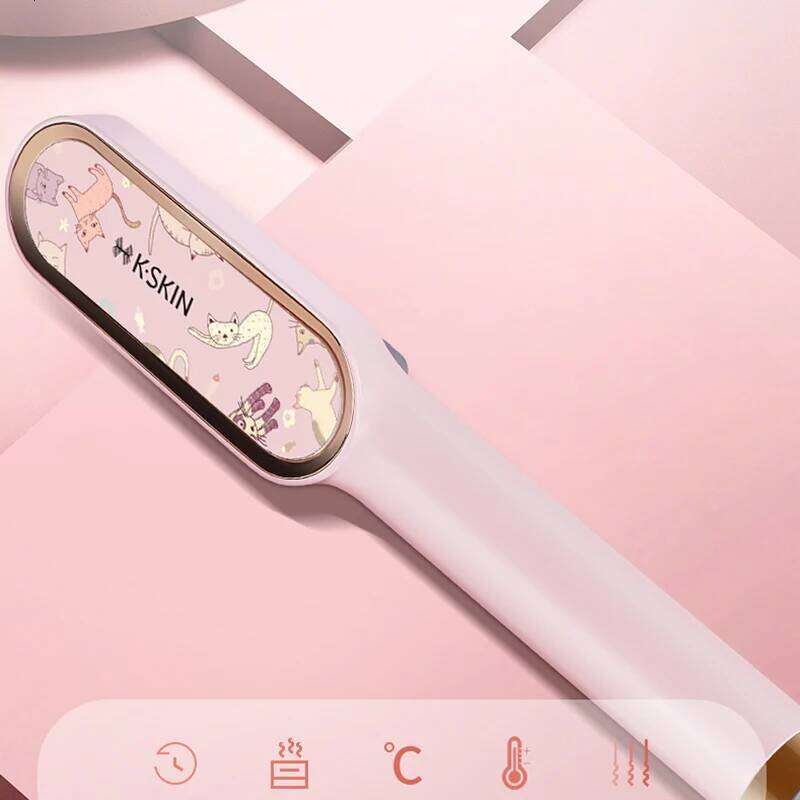 2In1 Professional Ionic Hair Straightener Curler Brush Ceramic PTC Heating Fast Straightening Curling Iron Hot Comb Styling Tool Xiusiyuan251105