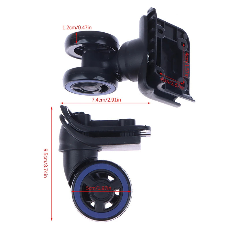 1Set Luggage Wheel Replacement Travel Suitcase Wheels 360 Swivel Mute Wheel For Suitcase Universal Aceessories 251031