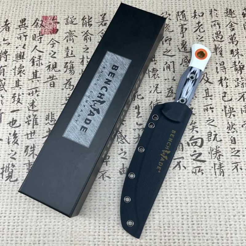 2025 new BM Knives 15500-1K Bench S45VN blade Steel Made Hunt Meatcrafter Fixed Knife G10 handle outdoor camping hunting pocketC250403