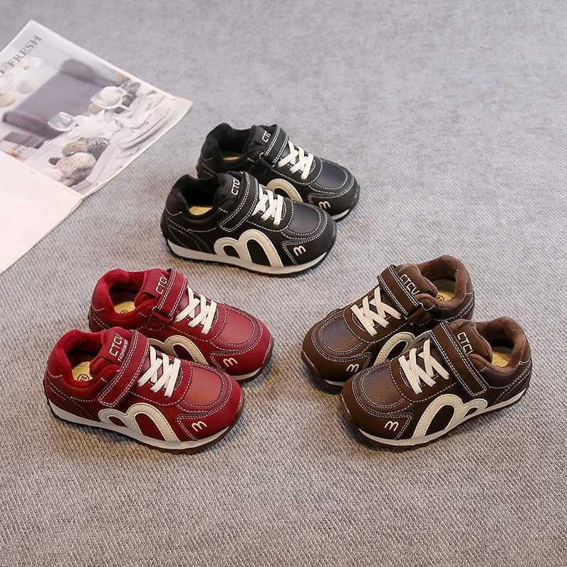 Children Tennis Shoes Suede Warm Soft Bottom Kids Sports Shoes Hookloop 2025 Winter New Boys Girls Casual Shoes Non-slip TrendyT251105