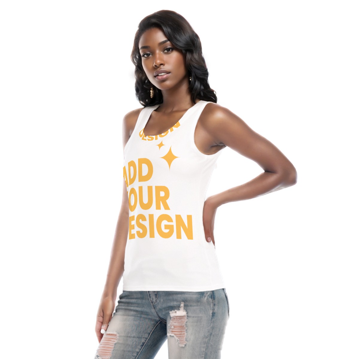 All-Over Print Women's Sports Camisole, High-Elasticity Milk Silk Tank Top, Quick-Dry Fitness Shirt with Wide Shoulder Straps