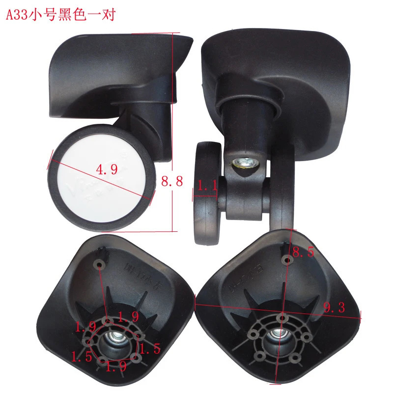 A33 DH17 DH17 Replacement Wheels for Suitcases Trolley Case Luggage Wheel Repair Parts Accessories Universal Luggage Wheel 251031