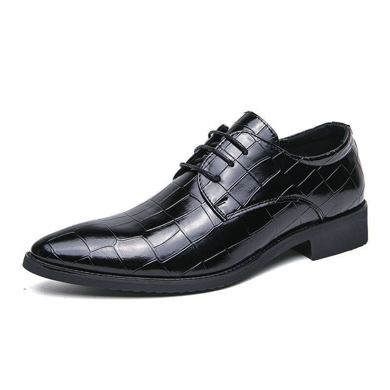 Large pointed for men's 38-48 green wedding shoes, British business dress leather shoes
