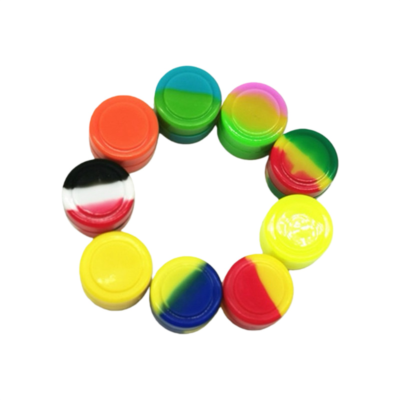 100pcs Nonstick Wax Containers silicone box 2ml Silicon container Non-stick food grade wax jars dab storage jar oil holder
