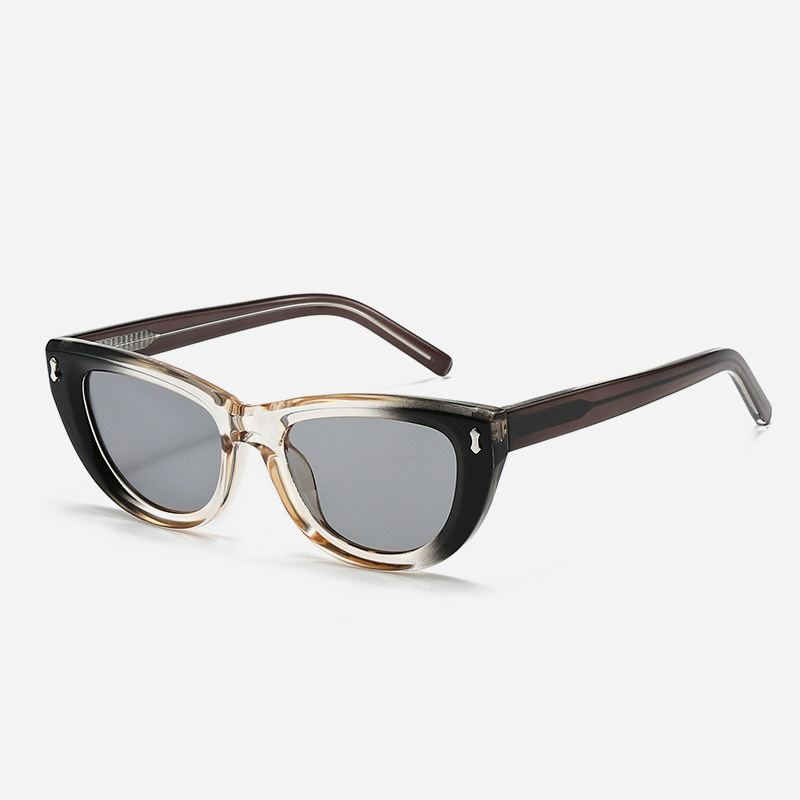 New Cat Eye Sunglasses for Women Retro Small Frame Lightweight Designer Petite Oval Polarized UV 400 Shades Versatile Unisex