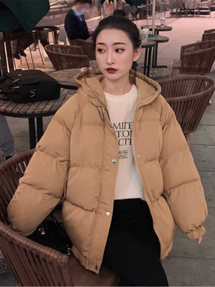 New Short Winter Jacket Women Warm Hooded Down Cotton Jacket Parkas Female Casual Loose Outwear Korean Cotton-padded Winter CoatT251105