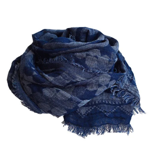 Unisex Style Soft Cotton Scarf Shawl Jacquard Head Scarves Tassel Long Large Thin Fashion Classic Scarves 60x185cm 250403