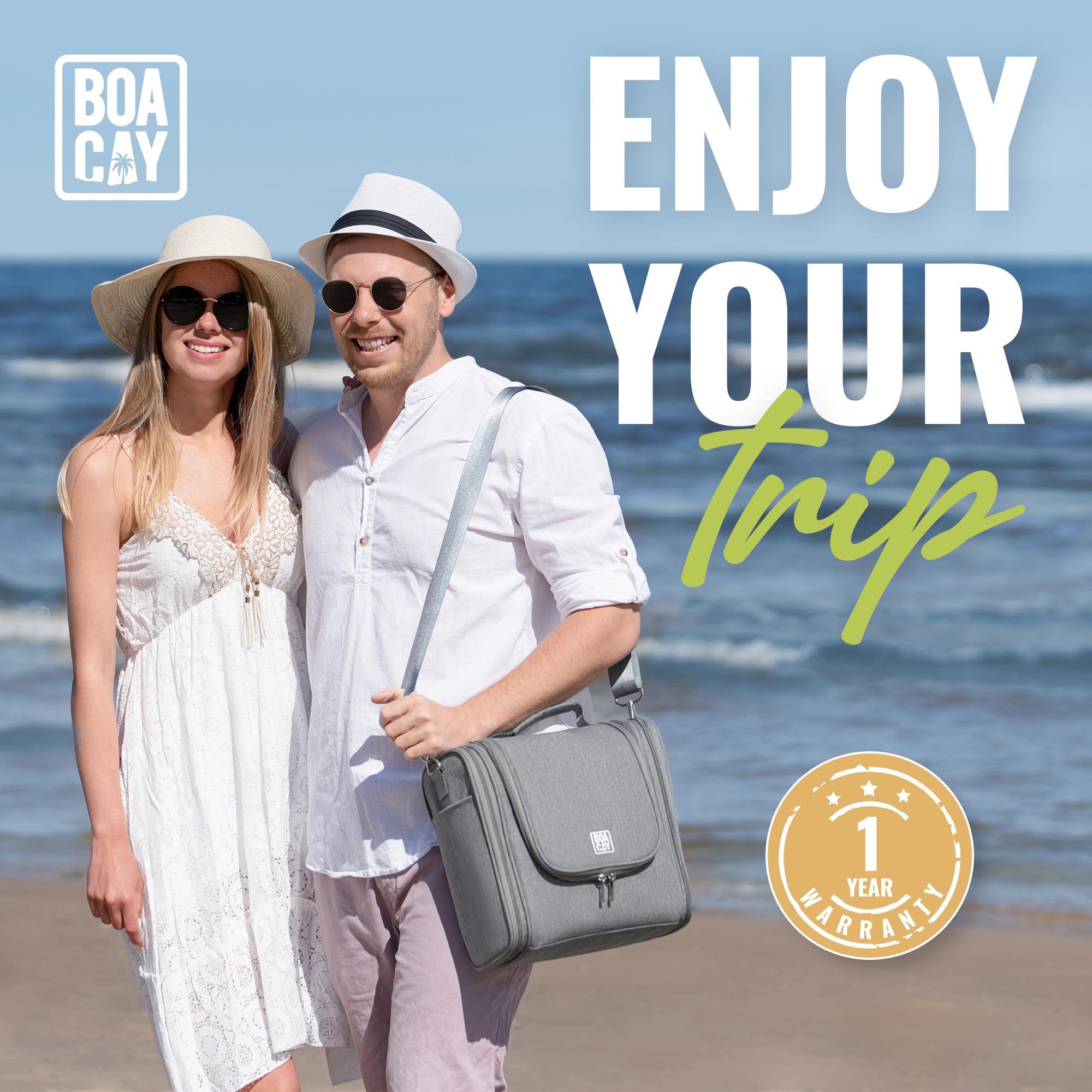 Durable Hanging Toiletries Holder: Spacious Multifunctional Travel Storage Pouch Ideal for Showers & Baths