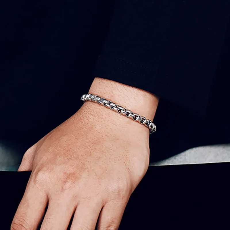 Minimalist 3/4/5/6/7mm Cuba Chain Bracelet Homme 100 Stainless Steel Braslet Punk Link Braclet Gift For Him Pulseiras MasculinaXJ251105